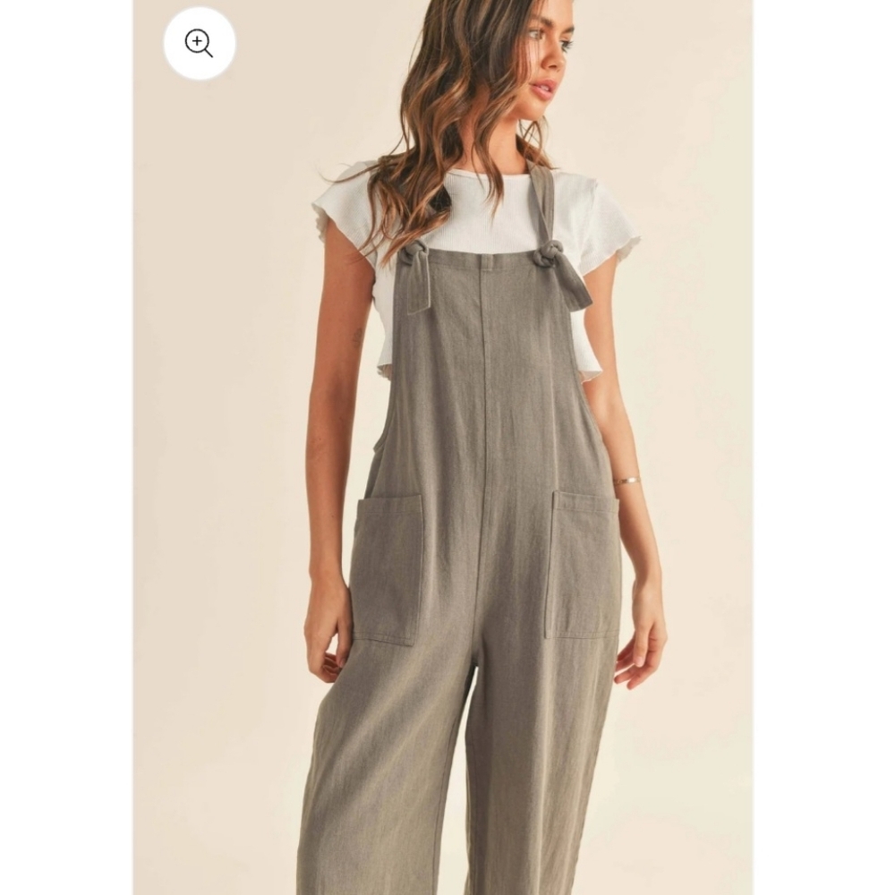 Concious Clothing Overalls Jumpsuit Linen Cottagecore Minimalist Made In USA XS